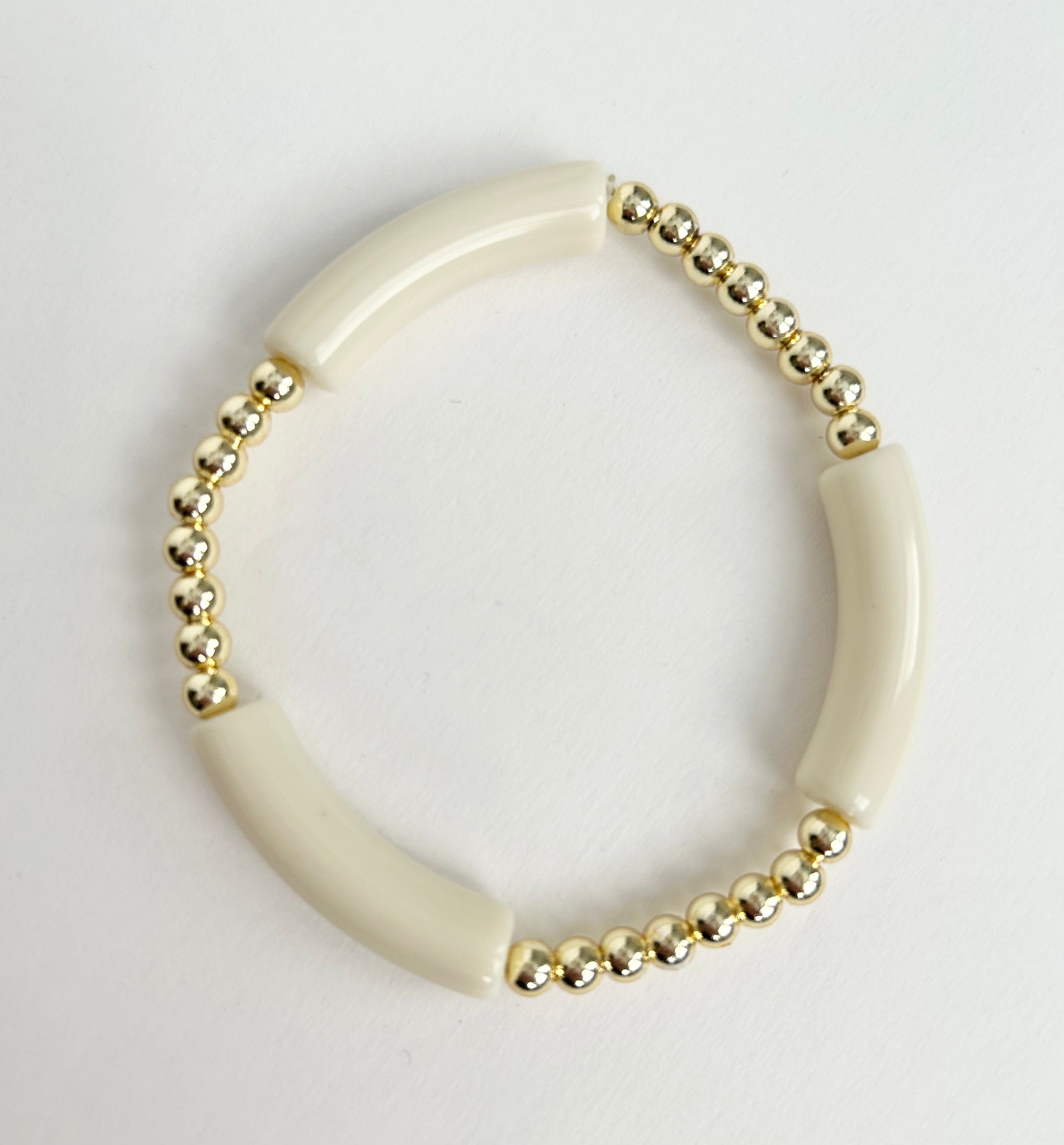 Ivory & Gold Jingle Bracelet