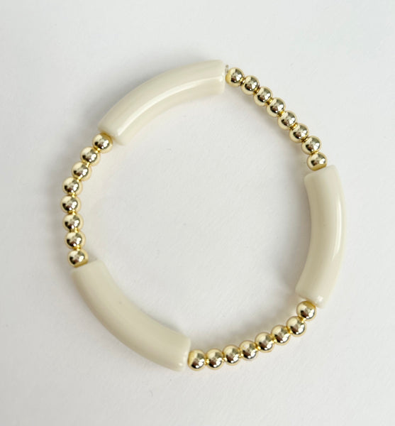Ivory & Gold Jingle Bracelet