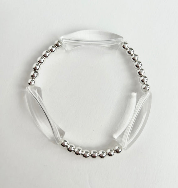 Clear & Silver Jingle Bracelet
