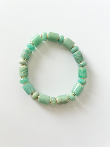 Green Chunky Bead Bracelet