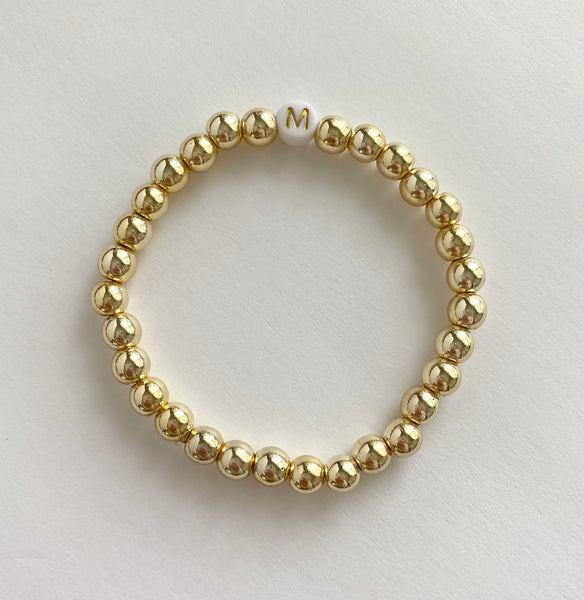 The Goldie Single Letter Personalized Bracelet