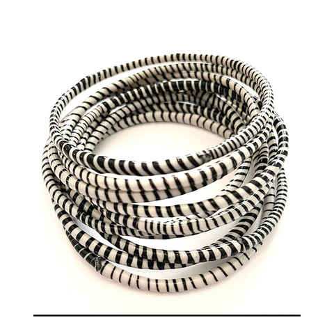 PRE-ORDER Black & White Everyday Bangle Bracelets